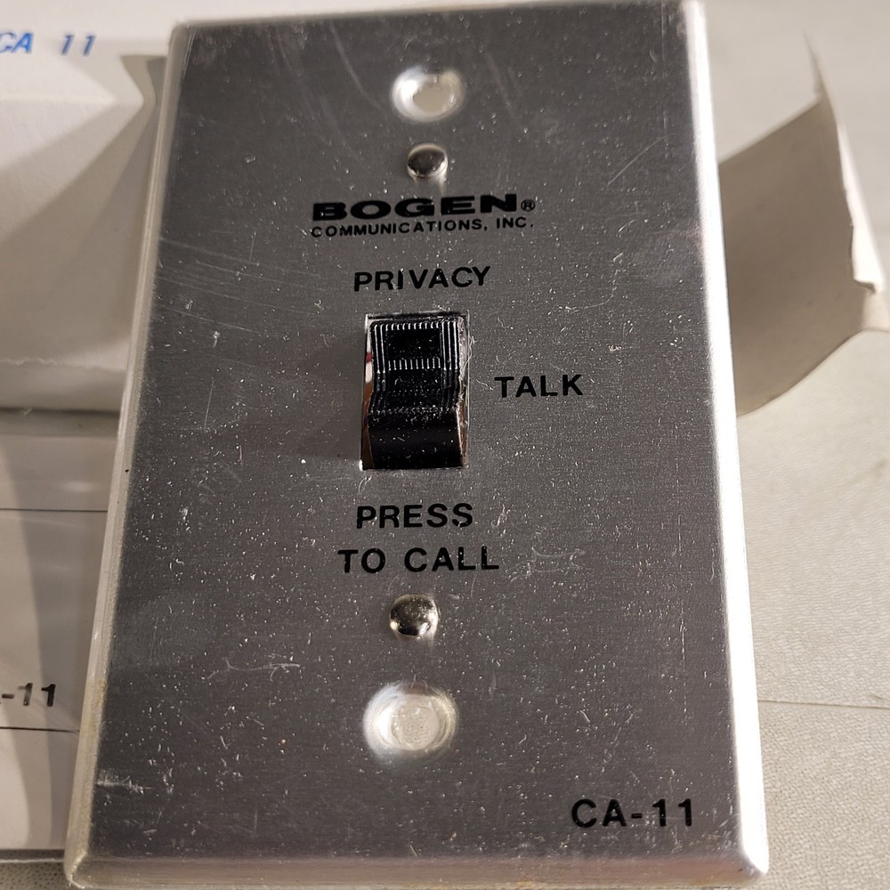 Bogen CA-11 Call Privacy Switch Press To Intercom Switch Electronic Rocker Plate