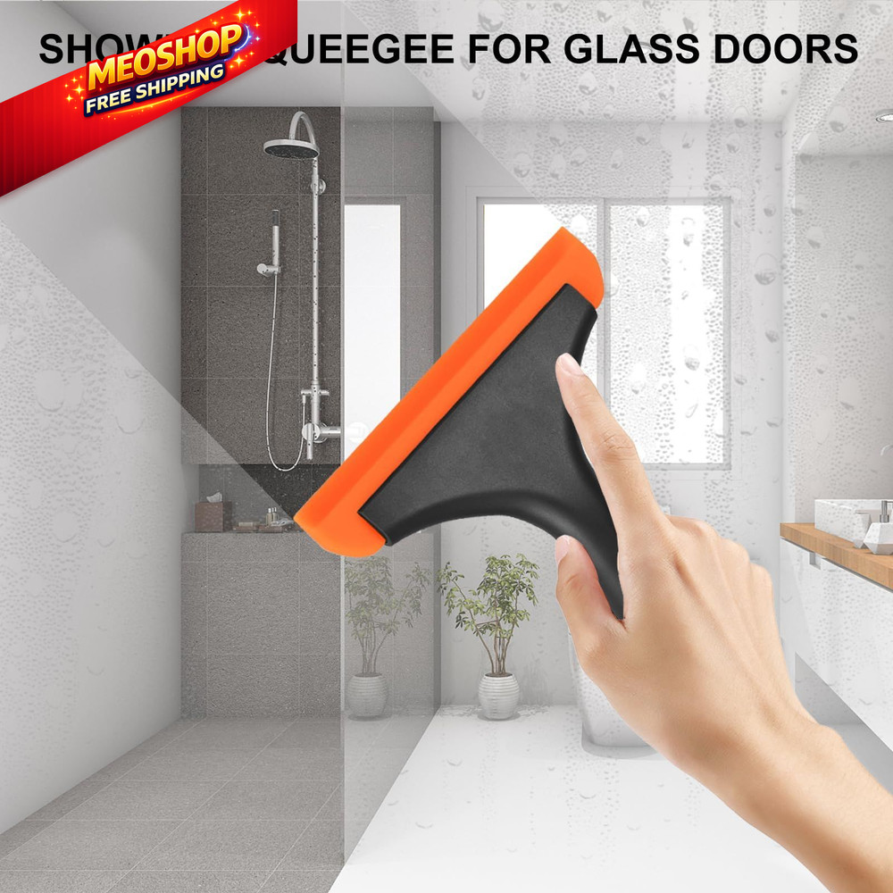 SetSail Shower Squeegee for Glass Doors, Small 1 Pack, Black