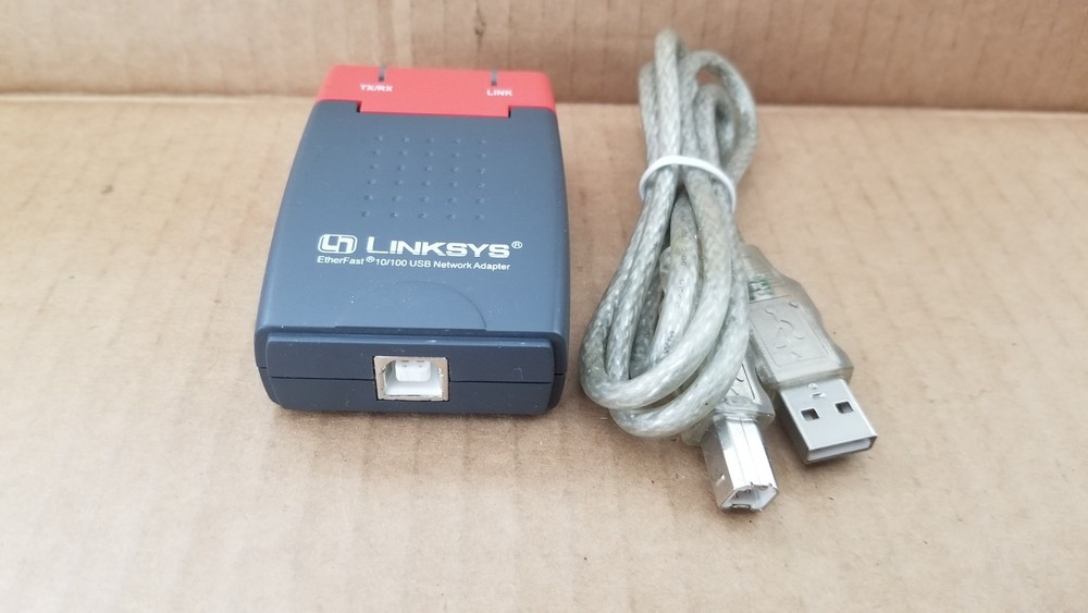 LinkSys EtherFast 10/100 USB100TX USB Network Adapter Working VGC