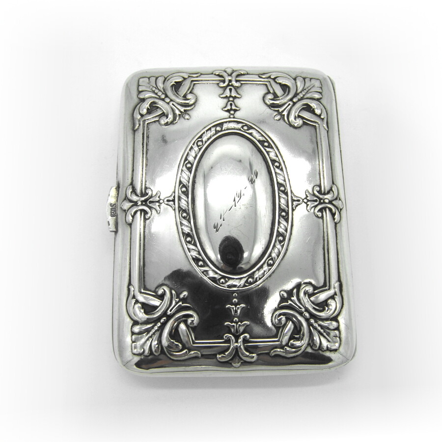 Norwegian Cigarette Case 830 Silver Mono AMS 1920