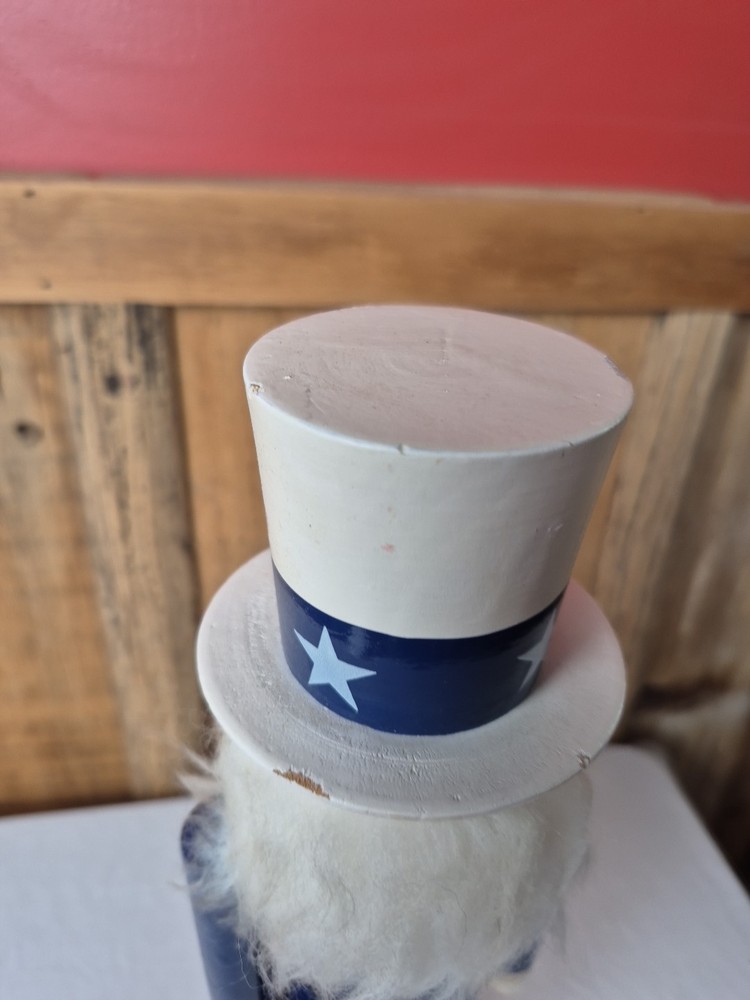 14" Patriotic Uncle Sam Nutcracker Red White And Blue