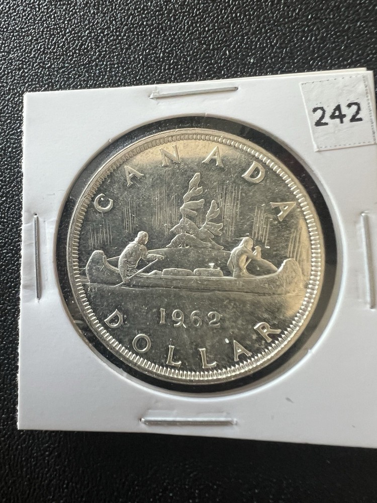1962 Canada Silver $1 Dollar - 80% Silver - Great Condition