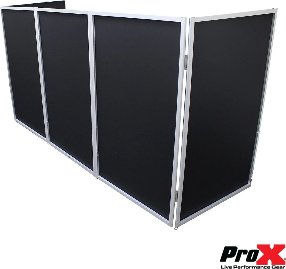 5 Panel Silver Frame DJ Facade with Stainless Quick Release 180 Deg Hinges