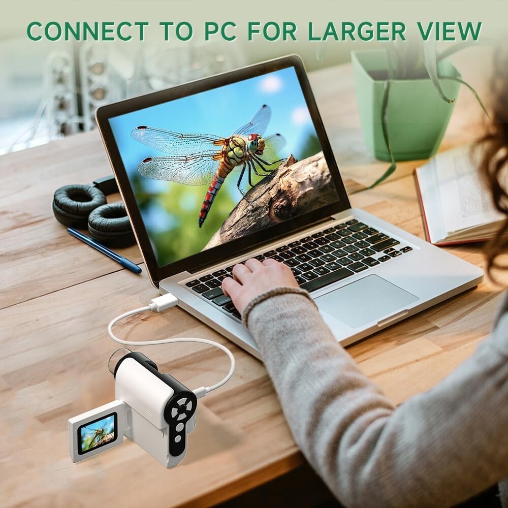 [3-in-1] 1000X Handheld Portable Microscope with 2" LCD Screen