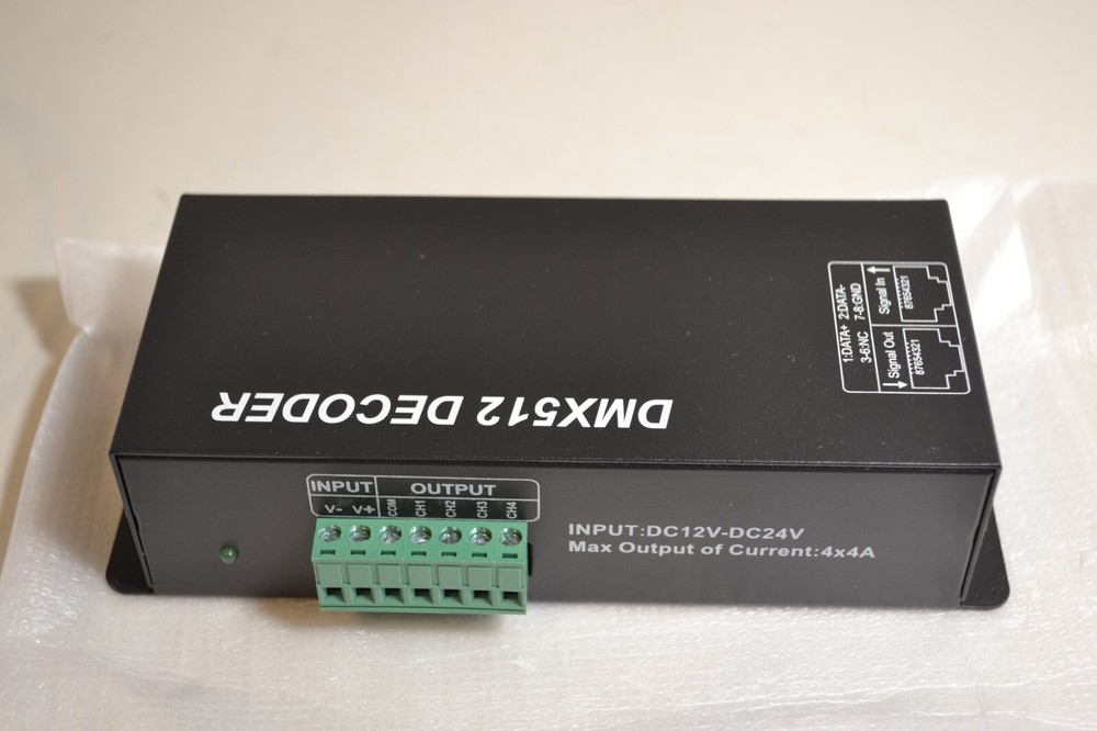DMX512 Decoder DC12V-DC24V Max Output of Current: 4x4A