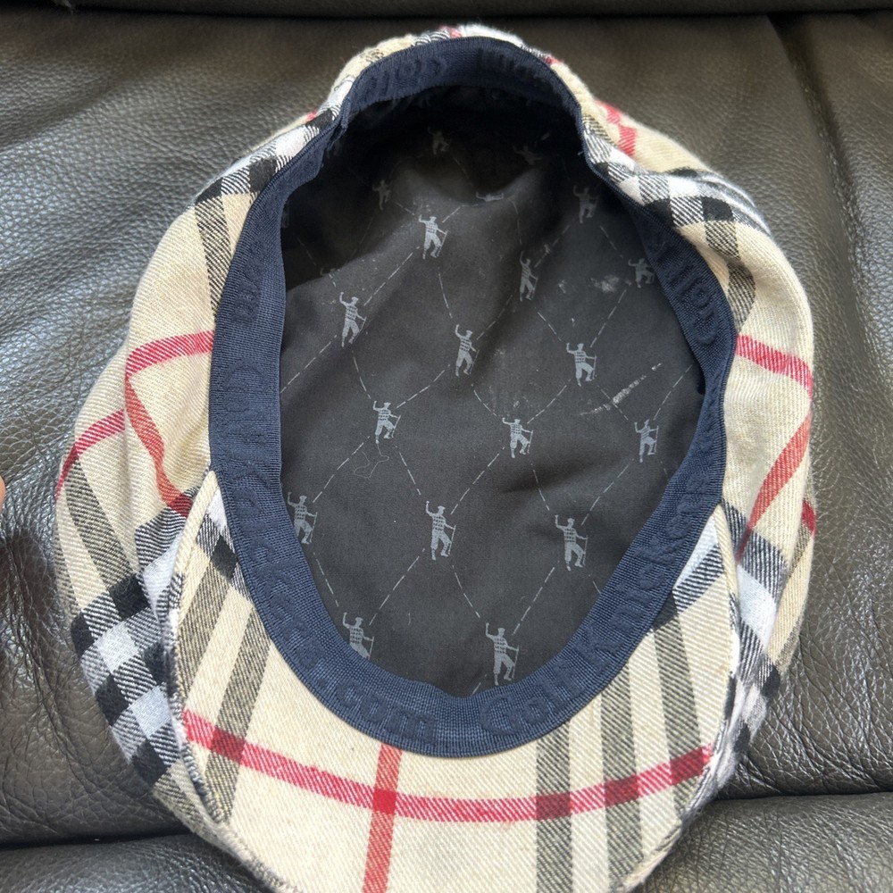 Nova Check Plaid Pattern Golfknickers Flat Cap Hat Original Collection Rare