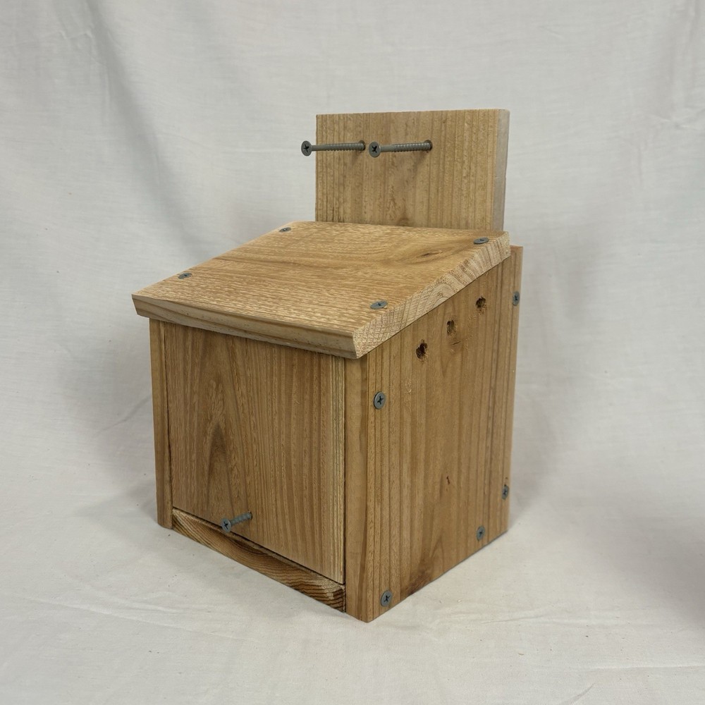 Cedar Backyard Squirrel House Nesting Box W Food & Bedding - Fully Installed Box
