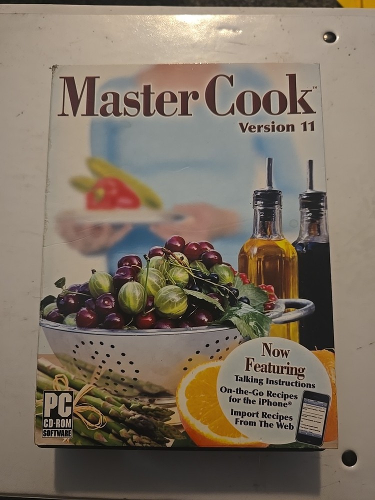 Master Cook - Version 11 PC Game / Cookbook CD-ROM - Free S&H