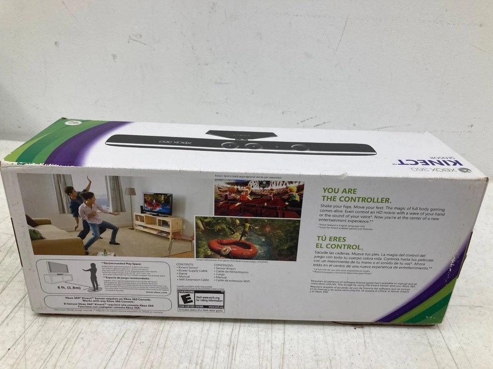 Xbox 360 Kinect Sensor complete with box.