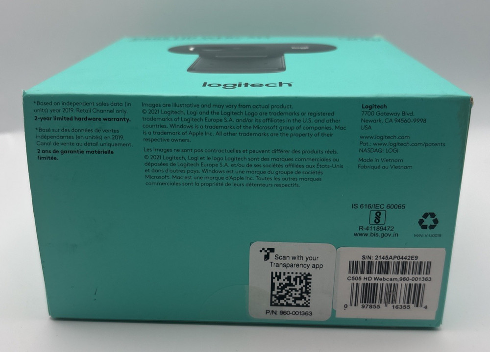 Logitech C505 HD Webcam-New