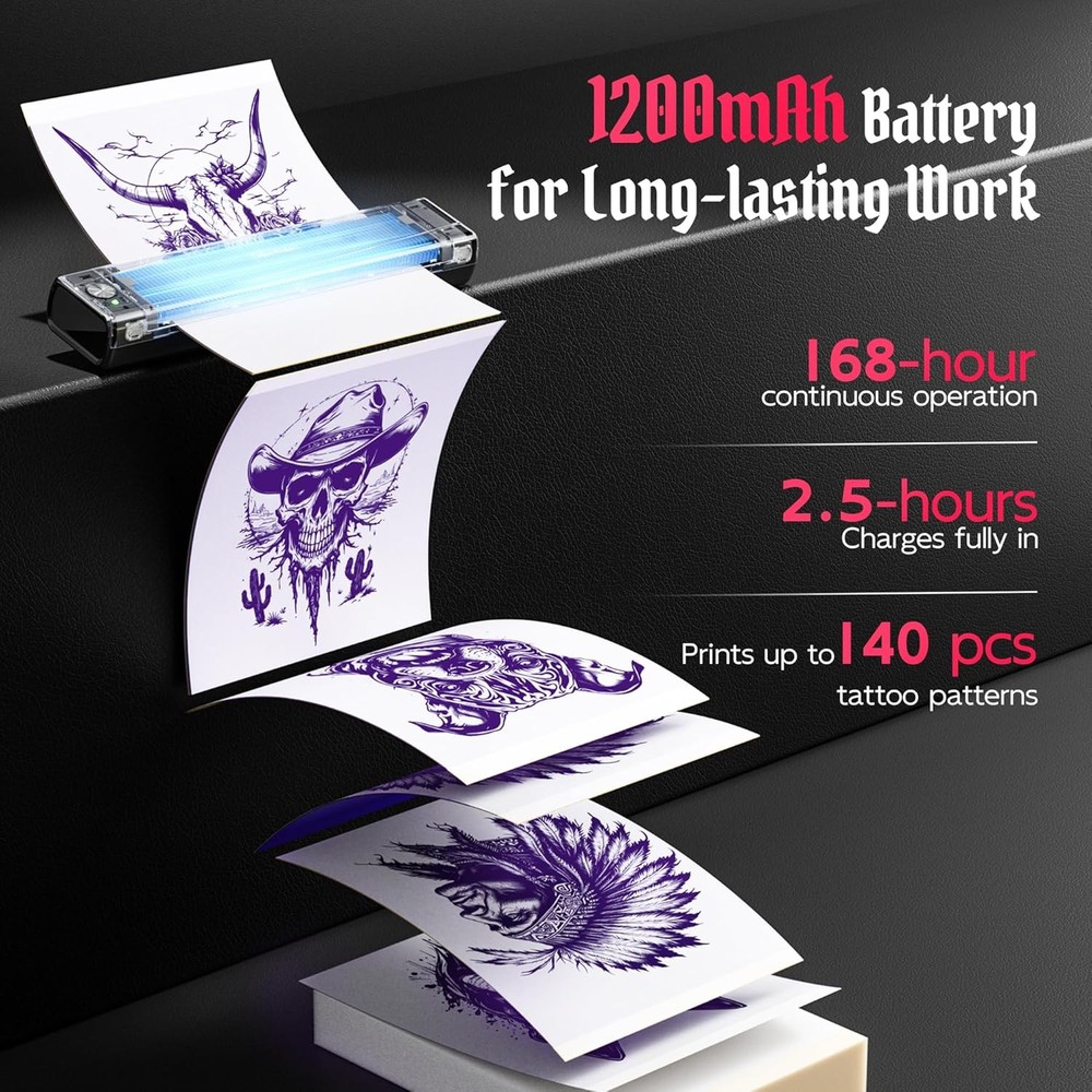 Phomemo Tattoo Transfer Stencil Printer A4 Thermal Bluetooth Tattoo Machine