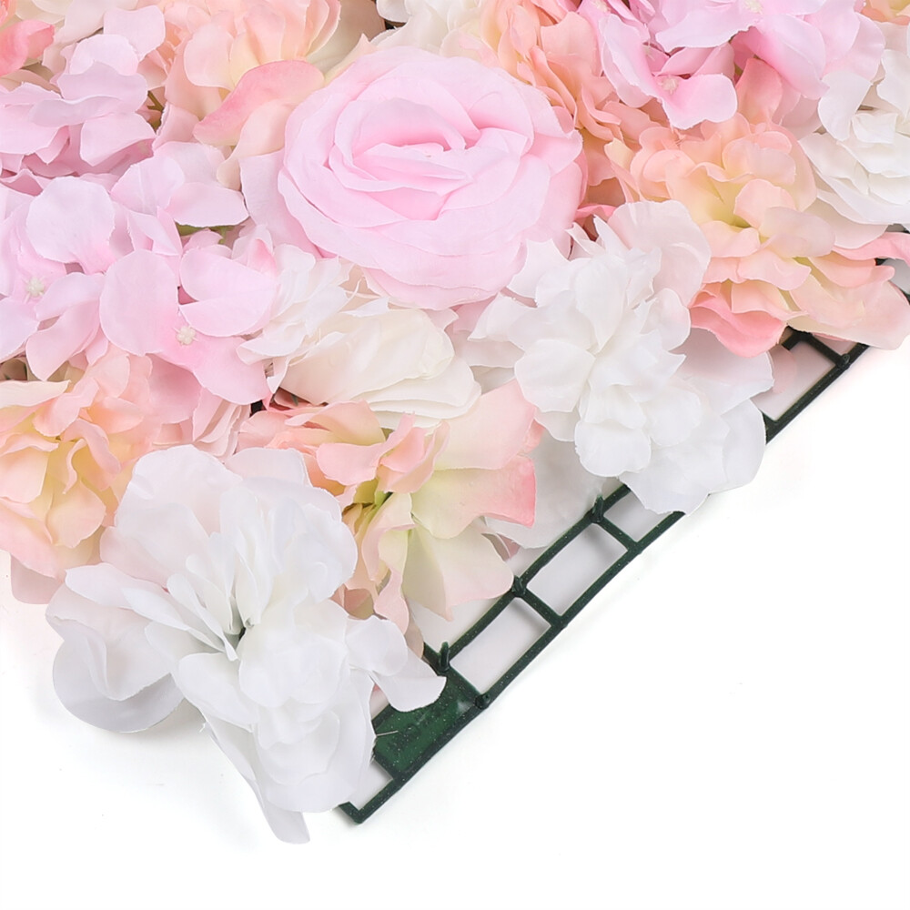 Artificial Rose Silk 3D Flower Wall Panel Wedding Party Backdrop Decor 60cmX40cm