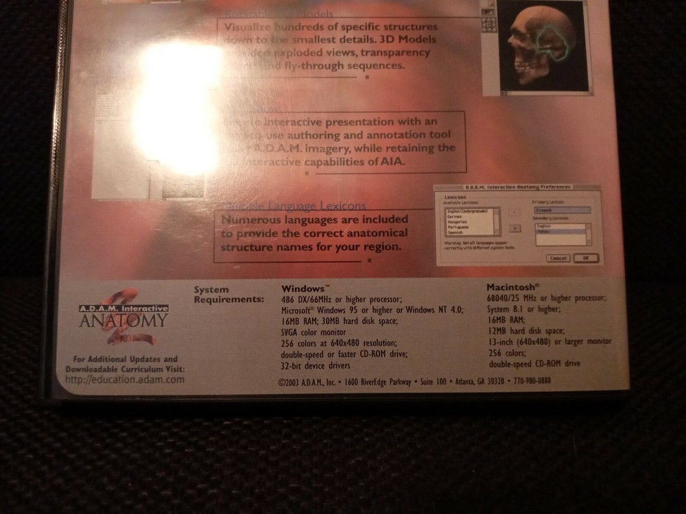 Interactive ANATOMY Student Edition CD ROM