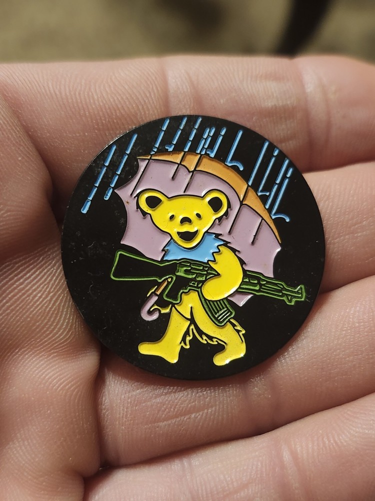 Slinger Glass Hat Pin , Grateful Dead Bear