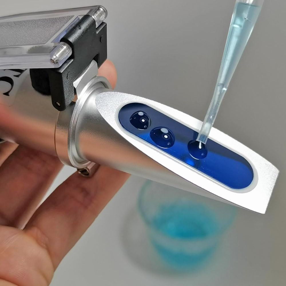 Aichose Brix Refractometer with ATC, Dual Scale - Specific Gravity & Brix, Hydro