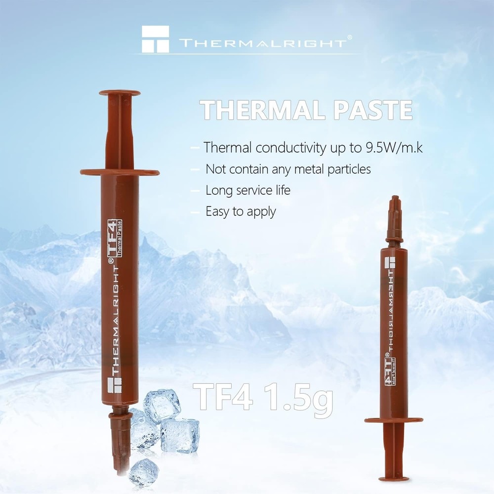Durable 1.5g TF4 Thermal Paste for Optimal CPU/GPU Cooling - Easy Apply Tool
