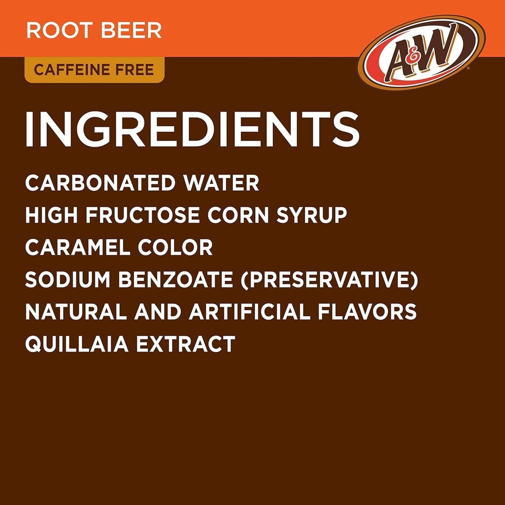 A&W Root Beer Soda, 12 fl oz cans, 12 pack