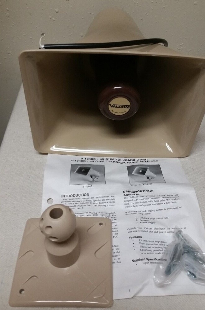 VALCOM V-1048C Talkback Horn