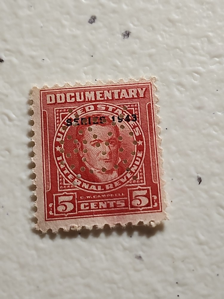 Series 1943, US 5c, Documentary, Used, Sc#? Red - #6191
