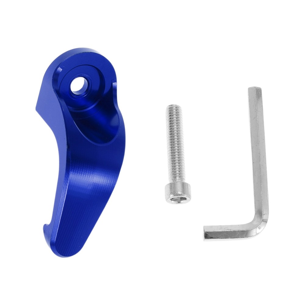 One Piece Aluminum Alloy Motorcycle Drop Hook 1 Set Blue