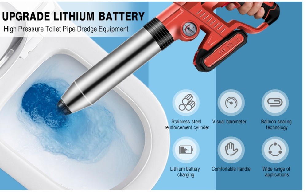 Electric Toilet Plunger，Drain Clog Remover Tools