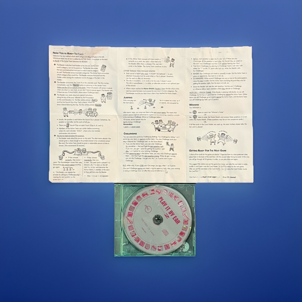 Play It By Ear Volume 2 CD Game Complete Ryko 1992 Untested