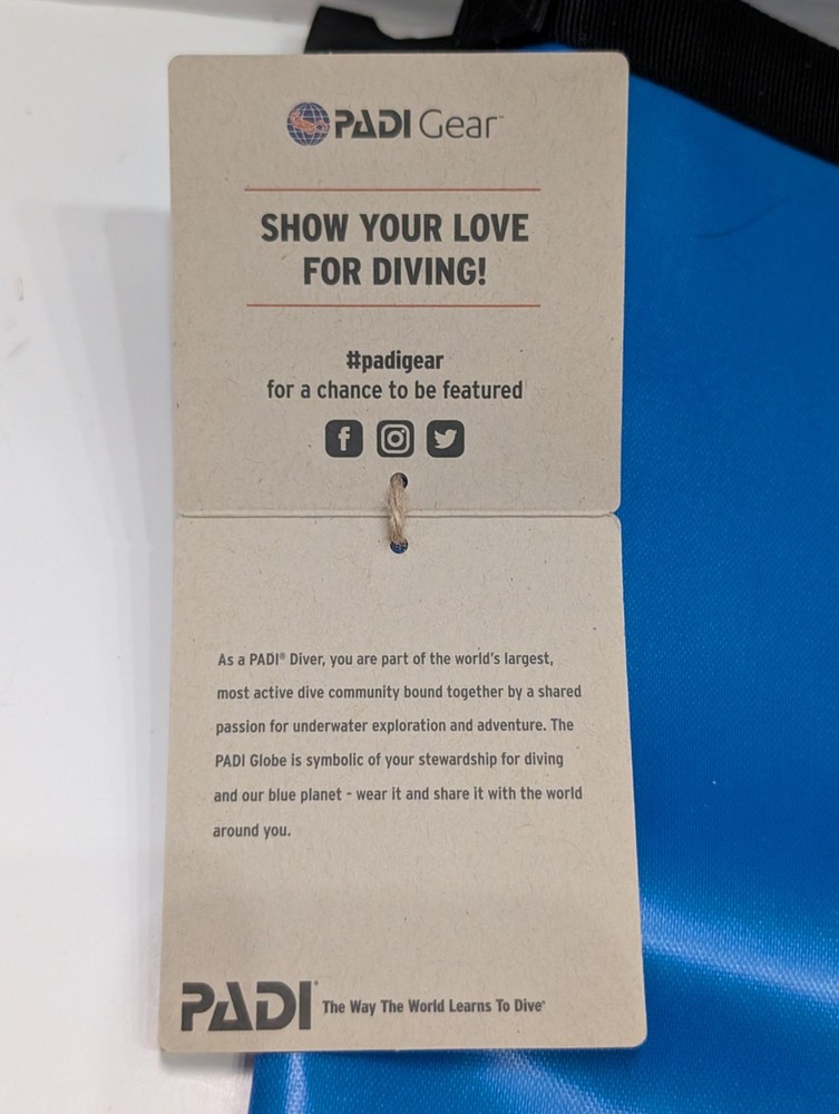 NWT Padi Blue Dry Bag