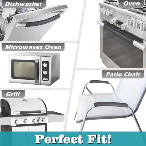 Refrigerator Handle Covers PCS, Adjustable Appliance Handle 5 Charcoal Black