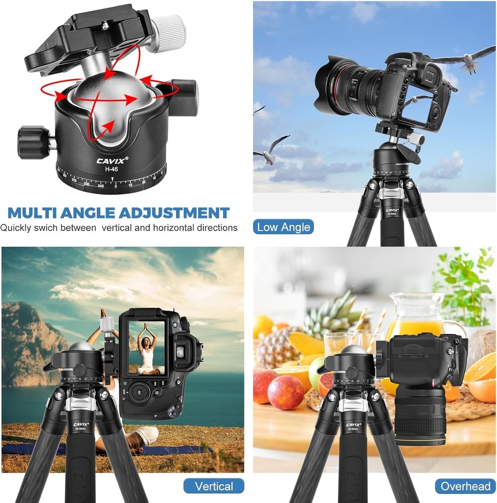 Aluminum Tripod Ball Head with Quick Release Plate