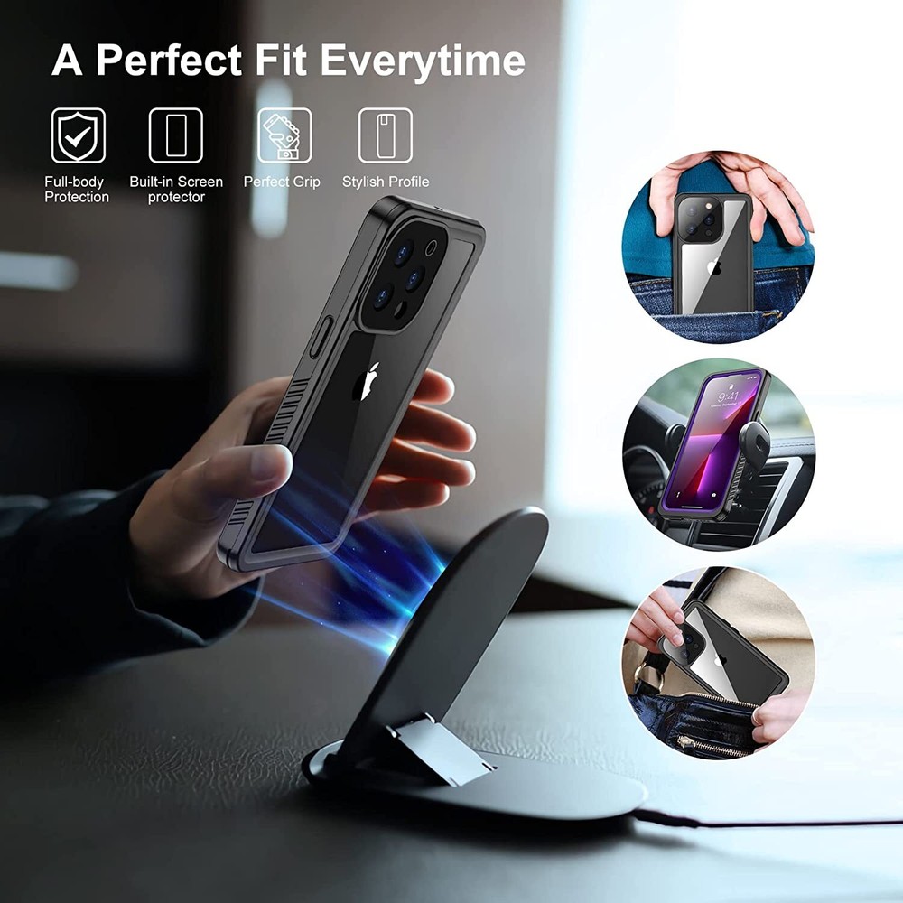 Waterproof Case Cover For iPhone 15/ 14 Pro Max Plus Shockproof Screen Protector