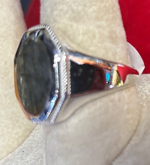 mens sterling silver ring Size 8 Labradorite