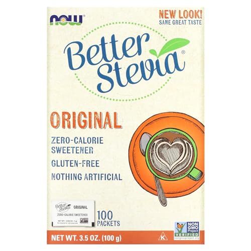 NOW FOODS BetterStevia Packets 100 Packets Box