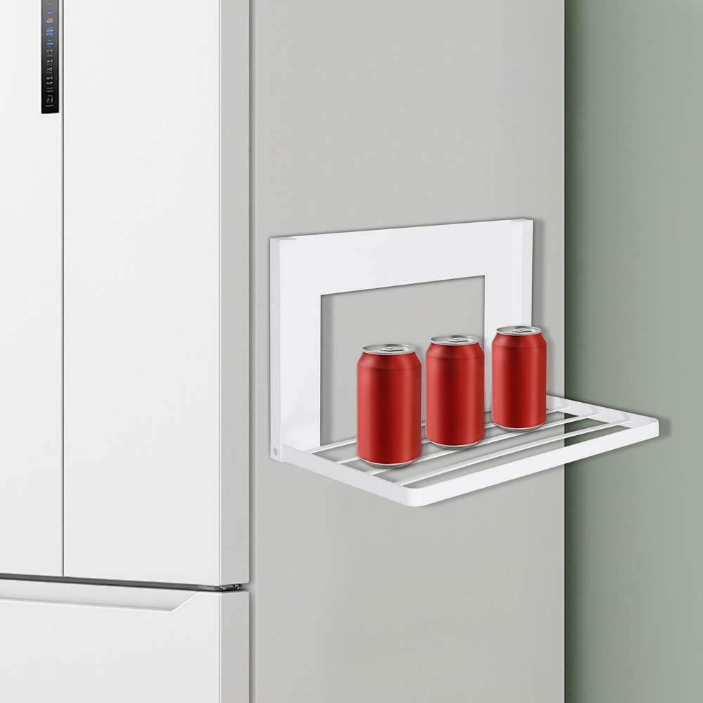 Magnetic Folding Shelf, Magnet Rack Mount on Washing Machine/Fridge Carbon Steel