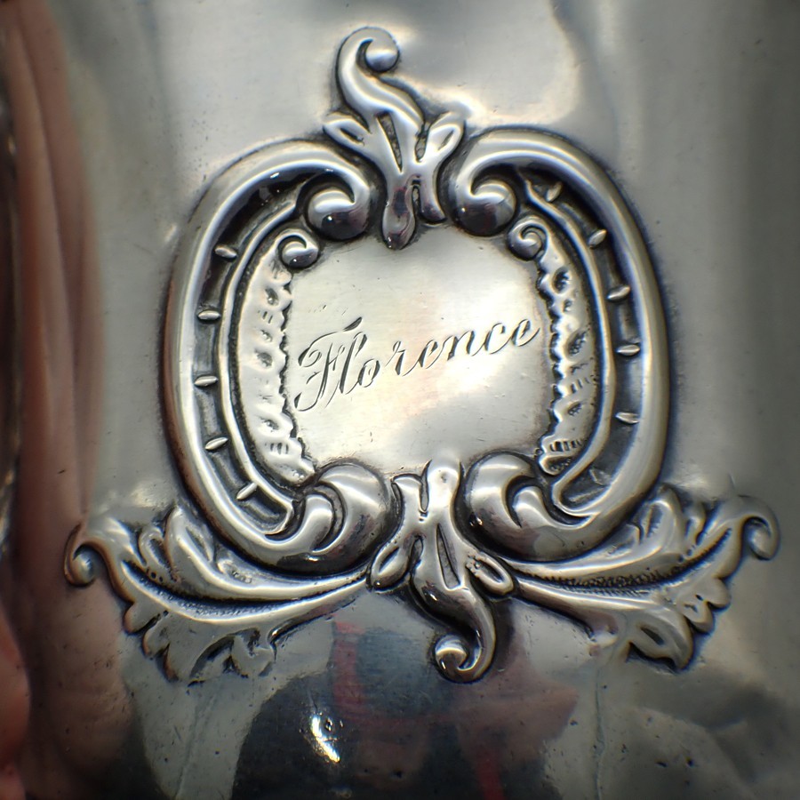 Antique Cup Dolphin Handle Sterling Silver Gorham 1895 Inscribed
