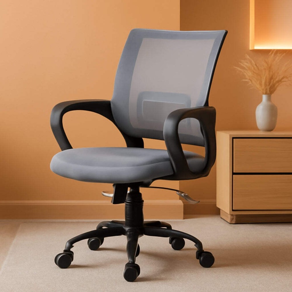 Ergonomic Mesh Office Chair With Lumbar Support Grey