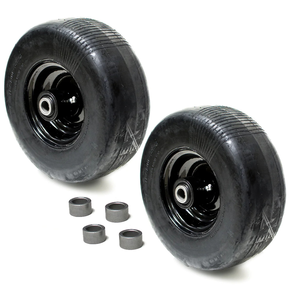 (2) Front Solid Puncture Proof Tire Assembly 11x4x5 for Wright Stander 72460026