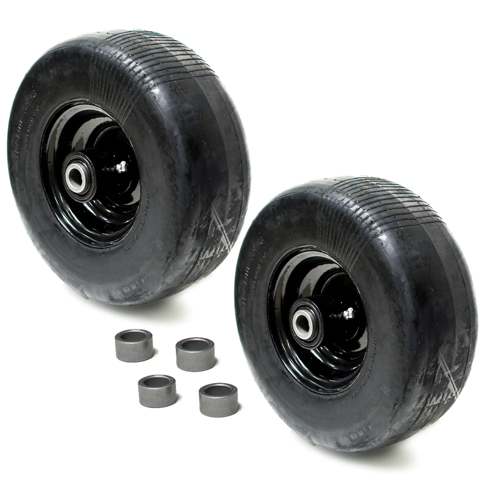 (2) Front Solid Puncture Proof Tire Assembly 11x4x5 for Wright Stander 72460026