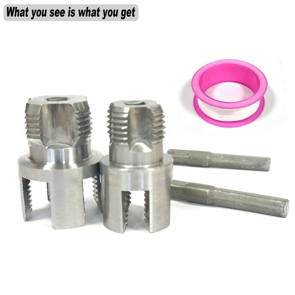 2 Pack Integrated Internal External & Pipe Threading-Tool, PVC Pipe Threader Kit
