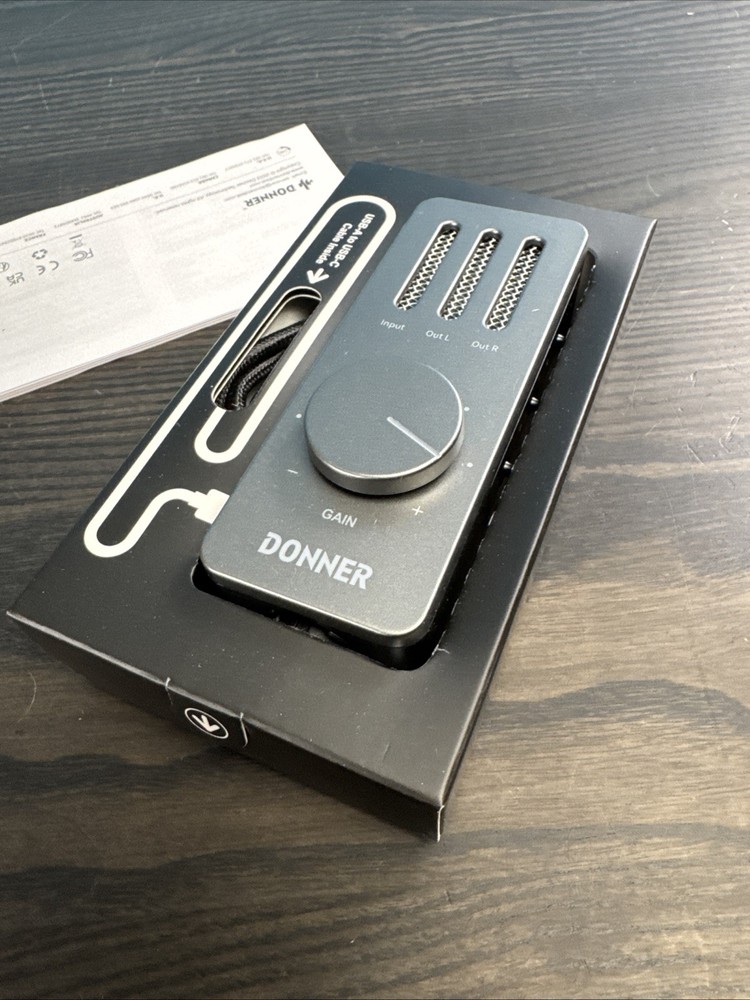 Donner Livejack M Grey USB C Charging Audio Interface New
