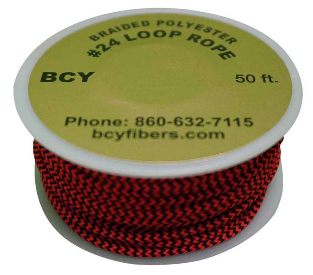 5 FEET BCY #24 -2-TONE RED /BLACK Archery Bowstring RELEASE D LOOP ROPE CORD