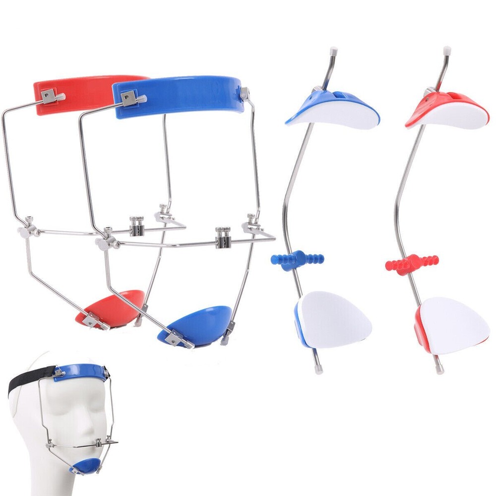 Dental Orthodontic Adjustable Reverse Forward Pull Headgear Double/Single Lever