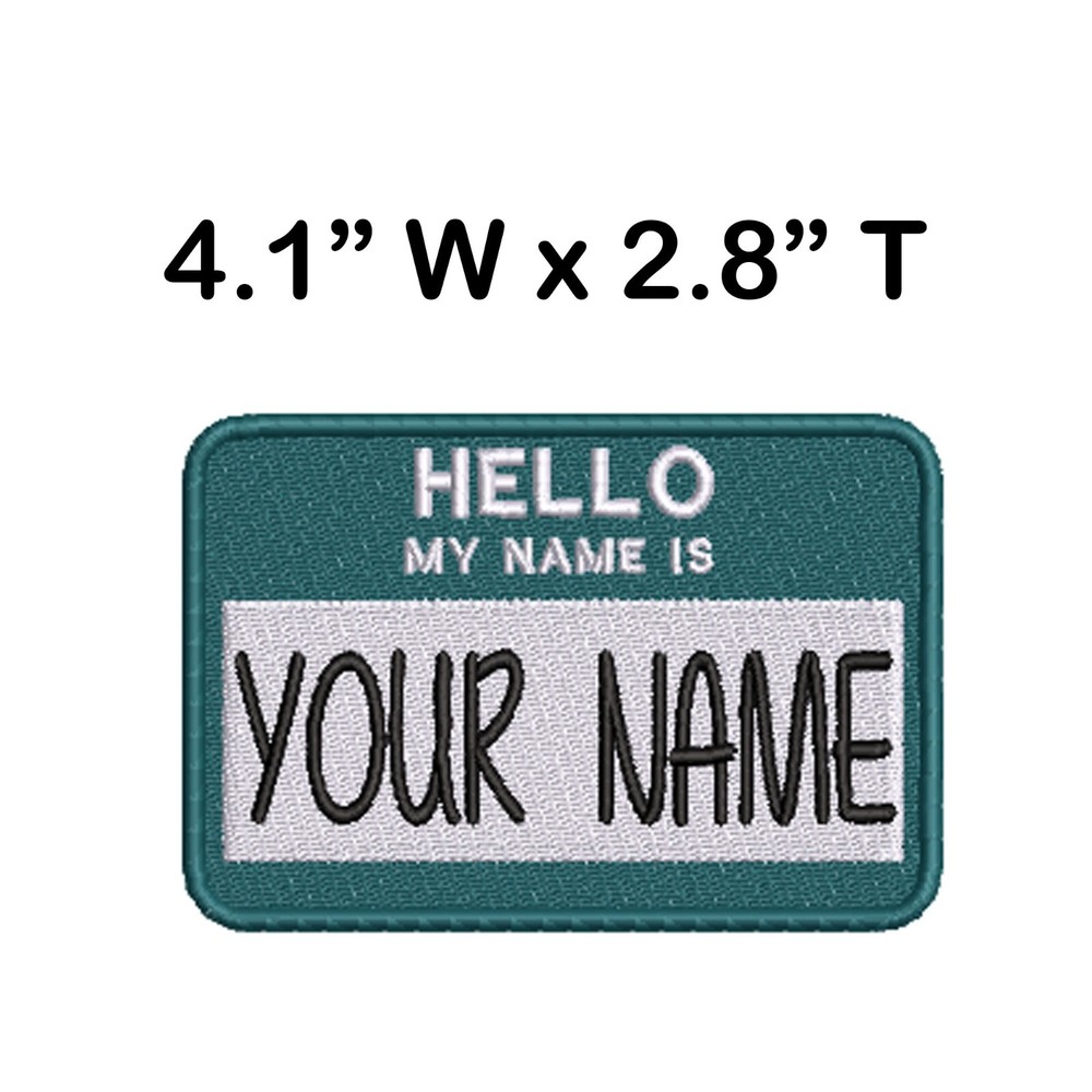 Custom Hello My Name Is Patch Embroidered Iron-on Personalized Applique Uniform
