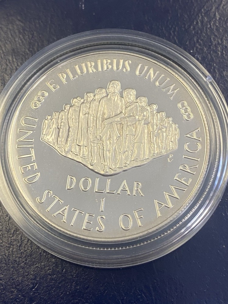 1987-S US Constitution Commemorative Silver Dollar $1 Coin w/COA