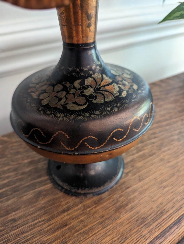Vintage Copper Etched Turkish Lamp