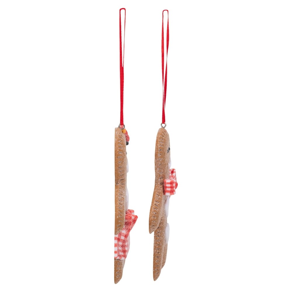 Gingerbread Man and Woman Ornaments, 2 Assorted
