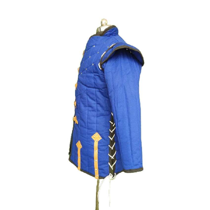 Medieval Protective Armor Gambeson Full Sleeve Cotton Fabric For Jacket