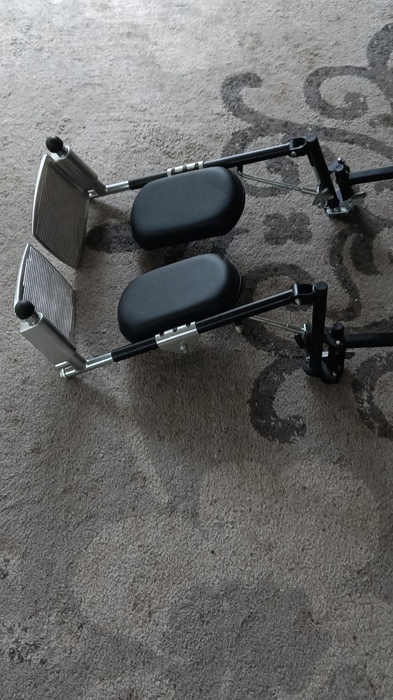 Wheelchair Footrest Assembly Black Silver Replacement Accessory for Mobility Aid