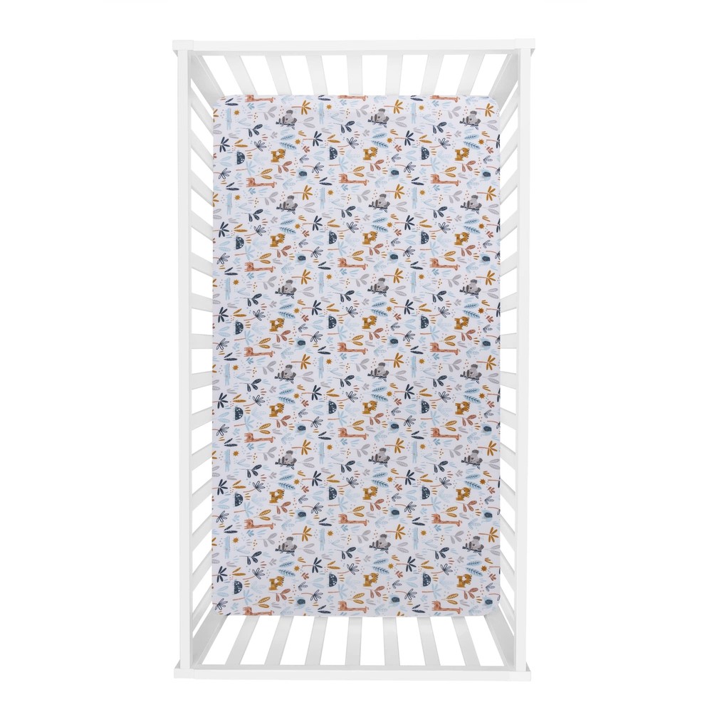 Sammy & Lou Koala Palms 2-Pack Microfiber Fitted Crib Sheet Set Fits Standard...
