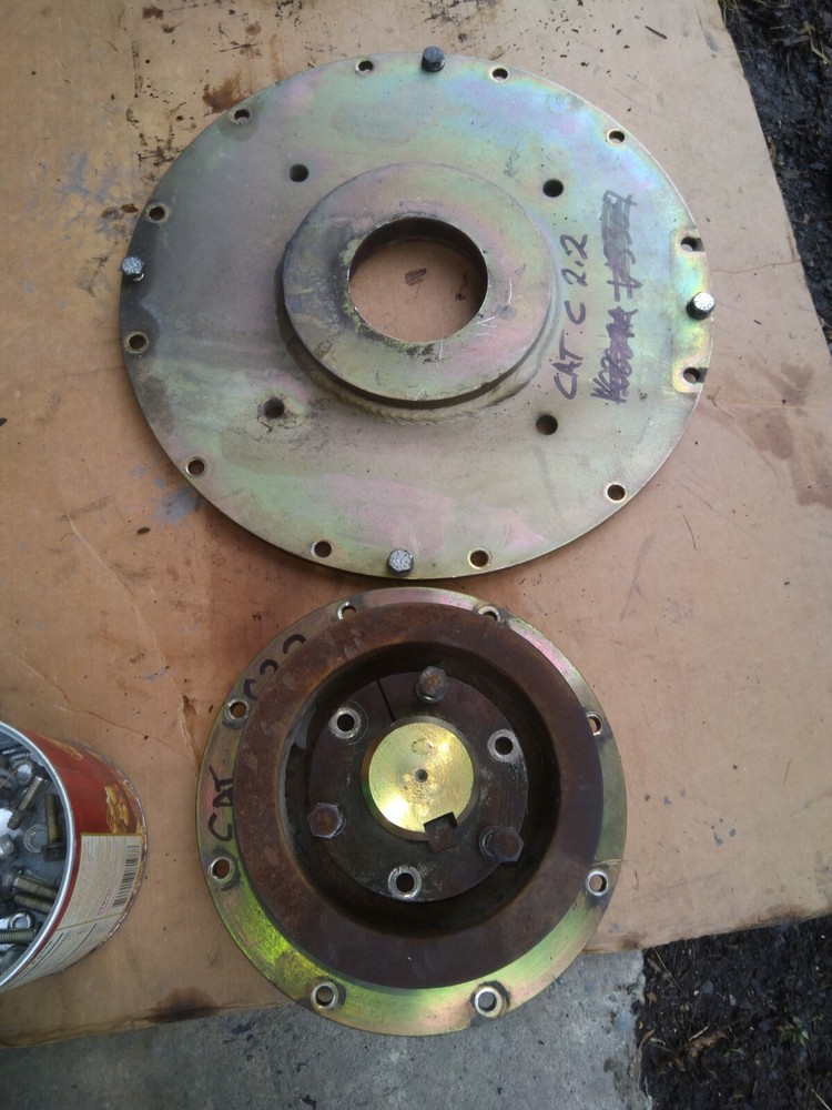 Caterpillar C 2.2 SAE mounting plate with PTO and sheave