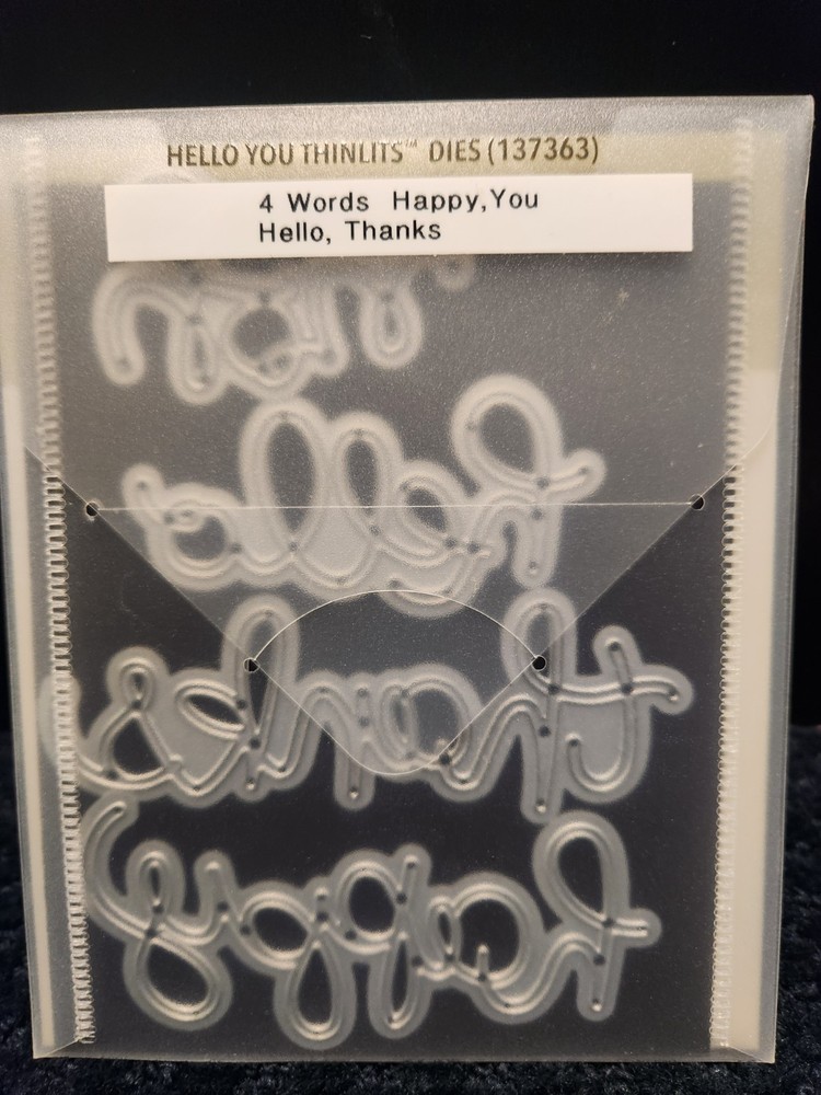 HELLO YOU THINLITS DIES Stampin' Up! #137363 Happy You Hello Thanks words